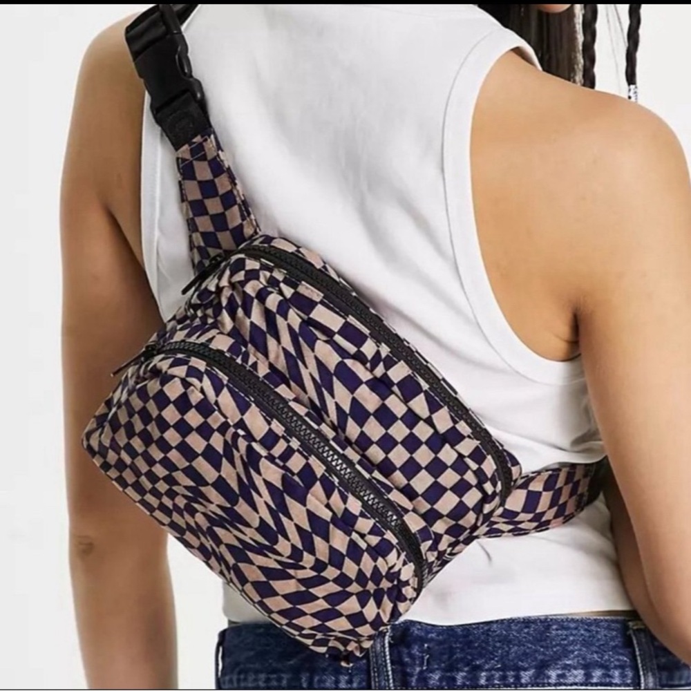 Baggu Fanny Pack - Indigo Trippy Checker